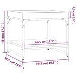 vidaXL Table basse chêne marron 49 5x49 5x45 cm bois d'ingénierie