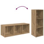 vidaXL Ensemble meuble TV 2 Pièces chêne artisanal 107 x 35 x 37 cm