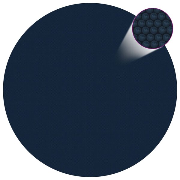 vidaXL Film solaire de piscine flottant PE 488 cm Noir et bleu