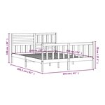 vidaXL Cadre de lit sans matelas bois massif