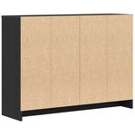 Buffet vidaXL en chêne noir 102x33x75 cm en bois d'ingénierie