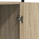 vidaXL Cabinet de salle de bain avec stockage Beige 33 x 33 x 185.5 cm