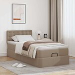 vidaXL Cadre de lit ottoman et matelas cappuccino 90x190 cm similicuir