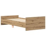 vidaXL Cadre de lit sans matelas chêne artisanal 90x190 cm