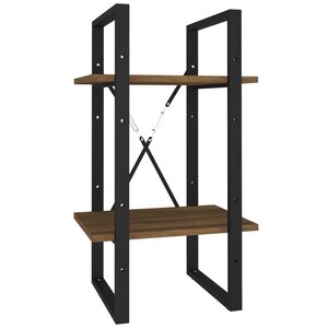 vidaXL Bibliothèque 2 niveaux Chêne brun 40x30x70 cm Bois d'ingénierie