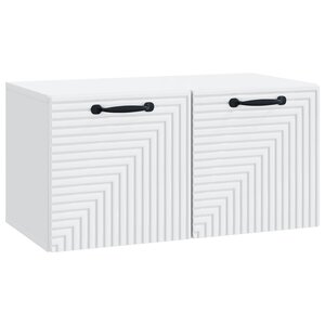 vidaXL Meuble TV mural Blanc 59 5 x 31 x 30 cm Bois d'ingénierie