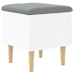 vidaXL Banc de rangement blanc 42x42x46 cm bois d'ingénierie