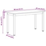 vidaXL banc Naturel 80 x 35 x 45 cm Bois de pin massif