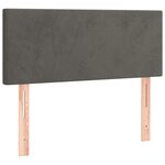 vidaXL Sommier à lattes de lit et matelas Gris foncé 90x190 cm Velours