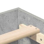 vidaXL Cadre de lit sans matelas gris béton 140x200 cm bois ingénierie