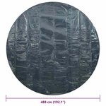 vidaXL Film solaire de piscine flottant PE 488 cm Noir et bleu