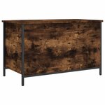 vidaXL Banc de rangement chêne fumé 80x42 5x50 cm bois d'ingénierie