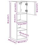 vidaXL Meubles TV muraux 2 Pièces Bois ancien 30 5 x 30 x 90 cm