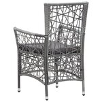 vidaXL Ensemble à manger d'extérieur 7 Pièces Résine tressée Gris