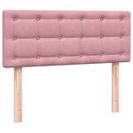 vidaXL Sommier à lattes de lit avec matelas et LED rose 120x220 cm velours