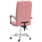 vidaXL Fauteuil inclinable de bureau Rose Similicuir