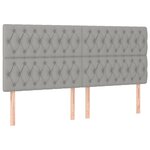 vidaXL Sommier à lattes de lit et matelas et LED Gris clair 180x200 cm