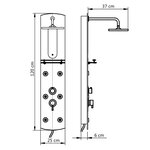 vidaXL Panneau de douche 25 x 43 x 120 cm Argenté