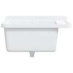 vidaXL Évier utilitaire pour montage murale blanc 60x40x28 cm résine