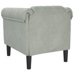 vidaXL Fauteuil gris clair Velours