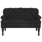 vidaXL Banc avec dossier noir 119 5x64 5x75 cm velours