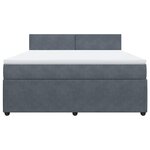 vidaXL Sommier à lattes de lit et matelas Gris foncé 180x200cm Velours