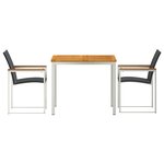 Ensemble de salle à manger de jardin 3 pièces en bois d'acacia solide vidaXL