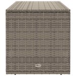 vidaXL Coffre à coussins d'extérieur gris 100x55x55 5cm résine tressée