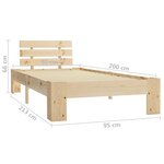 vidaXL Cadre de lit sans matelas bois de pin massif 90x200 cm