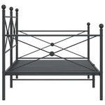 vidaXL Lit de repos sans matelas noir 107x203 cm acier