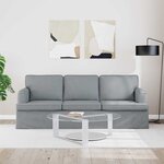 vidaXL Canapé Gris clair 201 x 80 x 85 cm tissu