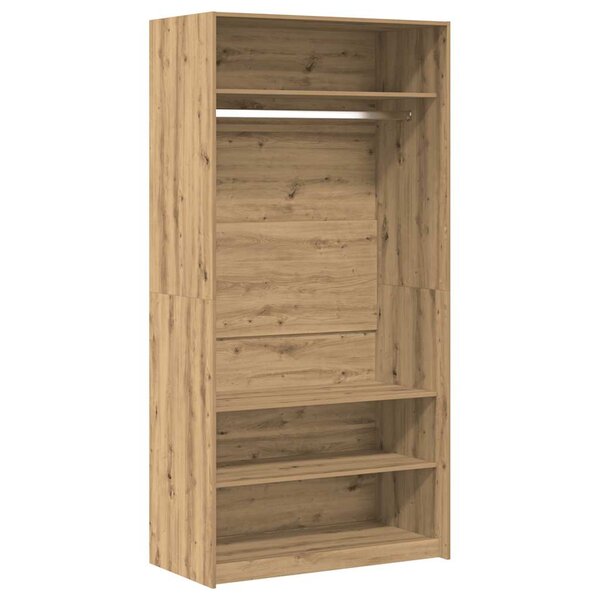 vidaXL Garde-robe chêne artisanal 100x50x200 cm bois d'ingénierie