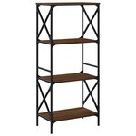 vidaXL Bibliothèque 4 niveaux chêne brun 59x35x132cm bois d'ingénierie