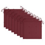 vidaXL Chaises de jardin lot de 8 avec coussins Bois d'acacia solide