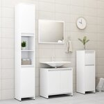 vidaXL Armoire de salle de bain Blanc 30x30x95 cm Bois d'ingénierie