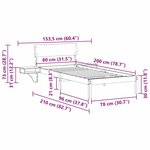 vidaXL Cadre de lit avec tables de chevet Blanc Bois massif en pin
