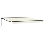 vidaXL Cadre d'auvent Crème 400 × 300 cm Polyester avec revêtement PU