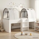 vidaXL Lit avec Tunnel 4 Pièces Blanc Bois d'ingénierie