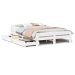 vidaXL Cadre de lit sans matelas blanc 150x200 cm bois de pin massif