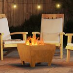 vidaXL Braise Marron 50 x 50 x 38 cm Acier résistant aux intempéries