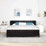 vidaXL Lit à ressorts avec tête de lit Noir 180 x 200 cm Velours