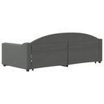 vidaXL Lit de jour avec gigogne sans matelas gris foncé 90x200 cm