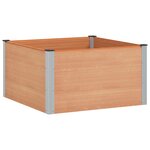 vidaXL Jardinière surélevée Marron 100 x 100 x 54 cm WPC et Aluminium