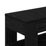 vidaXL Cabinet de Salle de Bain Étroit Sur Roues Chêne Noir Bois d'Ingénierie