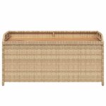 vidaXL Banc de rangement mélange beige résine tressée et bois d'acacia