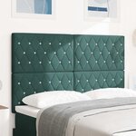 vidaXL Tête de Lit LED Argyle Manuel Vert foncé 80 cm Velours