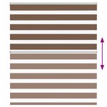 vidaXL Store zèbre marron 130x150cm largeur du tissu 125 9cm polyester