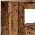 vidaXL Tête de lit à LED vieux bois 100x18 5x103 5cm bois d'ingénierie