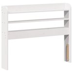 vidaXL Cadre de lit et tête de lit blanc 100x200 cm bois de pin massif