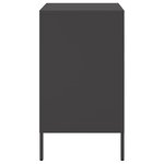 vidaXL Tables de chevet 2 Pièces noir 36x39x68 cm acier laminé à froid